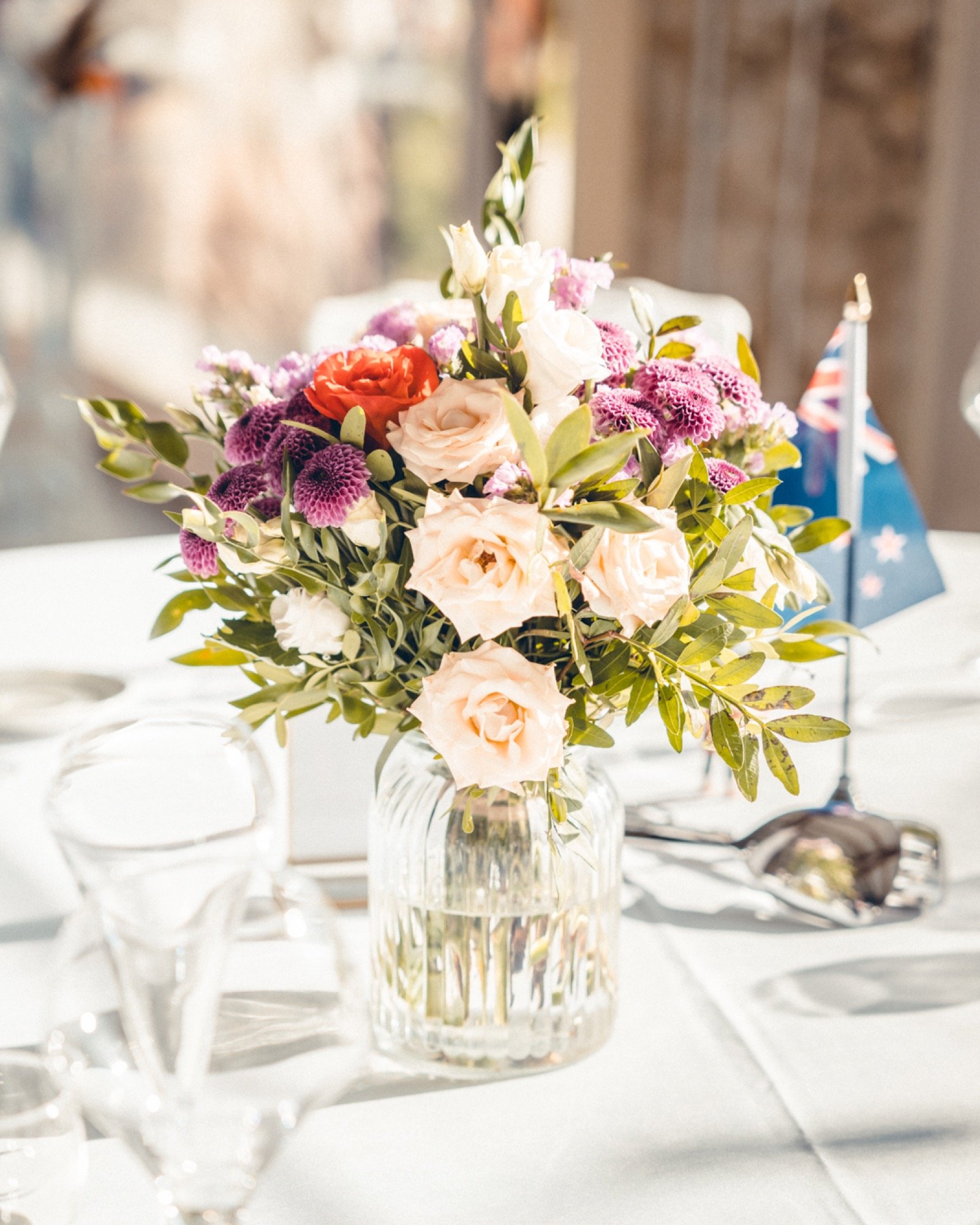Un centre de table fleuri